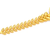 Altın Kaplama İmitasyon Çiçek Desenli Yarım Altınlı Bileklik BLK-1176 thumbnail 3