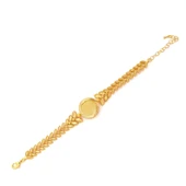 Altın Kaplama İmitasyon Çiçek Desenli Çeyrek Altınlı Bileklik BLK-1178 thumbnail 1