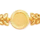 Altın Kaplama İmitasyon Çiçek Desenli Çeyrek Altınlı Bileklik BLK-1178 thumbnail 2