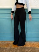 Lucky Life Kadın Yüksek Bel Ispanyol Paça Dalgıç Pantolon thumbnail 10