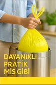 30 Adet Limon Kokulu Büzgülü Orta Boy Avantaj Paket Çöp Poşetleri Çöp Torbaları 55X60 CM thumbnail 4