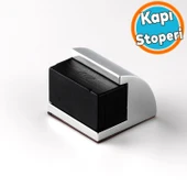 Yapışkanlı Kapı Stoperi Oval Metal Gümüş Krom Kauçuk Başlıklı Durdurucu Güçlü Yapışkanlı Tampon thumbnail 1
