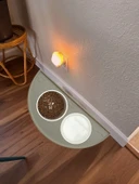 Silikon Mama Matı Havuzlu Yıkanabilir Kaymaz Evcil Hayvan Beslenme Matı Kedi Köpek Paspası 50X25 CM BEJ RENK thumbnail 6