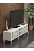Tv Sehpası Ünitesi Tekli Orta Sehpa 3'Lü Zigon Sehpa Set Üç Ürün Beyaz thumbnail 6