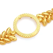 Altın Kaplama İmitasyon Çiçek Desenli Yarım Çerçeve Bileklik BLK-1177 thumbnail 3