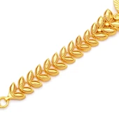 Altın Kaplama İmitasyon Çiçek Desenli Yarım Çerçeve Bileklik BLK-1177 thumbnail 4