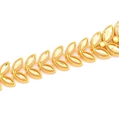 Altın Kaplama İmitasyon Çiçek Desenli Çeyrek Altınlı Bileklik BLK-1178 thumbnail 3