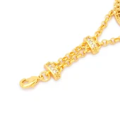 Altın Kaplama İmitasyon Çiçek Desenli Üç Çeyrek Altınlı Bileklik BLK-1181 thumbnail 3