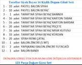 Taraftar Siyah Beyaz 16 Kişilik Doğum Günü Seti thumbnail 2