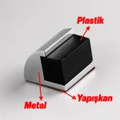 Yapışkanlı Kapı Stoperi Oval Metal Gümüş Krom Kauçuk Başlıklı Durdurucu Güçlü Yapışkanlı Tampon thumbnail 3