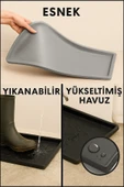 Silikon Ayakkabı Tepsisi Su Geçirmez Kaymaz Yıkanabilir Ayakkabı Düzenleyici Ayakkabı Standı 60X40CM GRİ RENK thumbnail 5