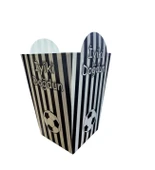 Taraftar Siyah Beyaz 8 Tabak, 8 Bardak, 10 Peçete, 8 Mısır Kutusu thumbnail 4