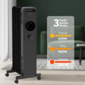 Kumtel 7 Dilim Siyah Radyatör KUM-1220S thumbnail 2