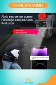 Venas 4G Sim Kartlı Solar güneş Enerjili Full HD Çift Kameralı Extra ledli Akıllı Smart Güvenlik Kamerası thumbnail 3