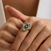 Deep Aura 14 Ayar Altın Yüzük Sapphire thumbnail 1