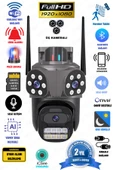 Venas 3 Kameralı FHD Polis Çakarlı Yapay Zekalı insan algılamalı Wifi Dış mekan Güvenlik Kamerası thumbnail 1