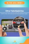 Venas 4G Sim Kartlı Solar güneş Enerjili Full HD Çift Kameralı Extra ledli Akıllı Smart Güvenlik Kamerası thumbnail 2