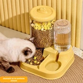 ShopyTech Otomatik Kedi Köpek Mama ve Su Kabı 2,8 Litre Kuru Mama Haznesi 1 Litre Otomatik Su Dağıtıcılı Yavaş Beslemeli thumbnail 2