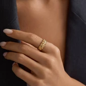 Elegant Line 14 Ayar Altın Yüzük 7mm thumbnail 3