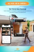 Venas 10x Zoom 4G Sim Kartlı Solar güneş Enerjili Full HD Çift Kameralı Akıllı Smart Güvenlik Kamerası thumbnail 2