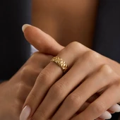 Elegant Line 14 Ayar Altın Yüzük 7mm thumbnail 1