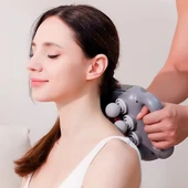 8 Başlıklı Şarjlı Isıtmalı Masaj Aleti M-58 thumbnail 2