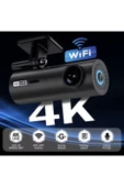 Venas Geniş açı 4K ön 1080p Full HD Arka 2 Kameralı wifi Hafıza kartına kayıtlı araç kamerası thumbnail 2