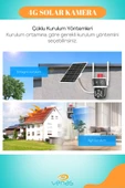 Venas 10x Zoom 4G Sim Kartlı Solar güneş Enerjili Full HD Çift Kameralı Akıllı Smart Güvenlik Kamerası thumbnail 4