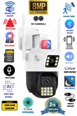 Venas 8 Megapixel Ulta HD Kablosuz Wifi ip Çift kameralı Dış Mekan Alarmlı İkaz lambalı  Güvenlik Kamerası thumbnail 1