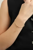 Yonca Altın Bileklik Kare Forse 3 mm 20 cm thumbnail 3