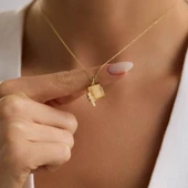 Blue Love Secret Resimli Kolye 10.1 mm  45 cm thumbnail 3