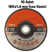 10 Adet İnox Kesici 180x1,6 mm Paslanmaz Çelik Metal Kesme Diski Profesyonel Yüksek Performanslı thumbnail 1