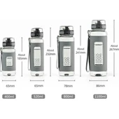 Uzspace 800ml Tritan Su Matarası Silikon Korumalı Kaydırmaz Gövde Pudra Pembe thumbnail 2