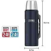 Thermos SK2020 Staınless King X Large 2 Lt Midnight Blue 192579 thumbnail 3