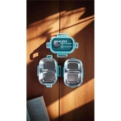 Akayev 1650ml İki Katlı 4 Bölmeli Çelik Yemek Kabı Yeşil thumbnail 2