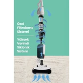 Goldmaster GM-7545 Joker Beyaz Dik Elektrikli Süpürge – 3 Fonksiyon, 1 L Toz Haznesi, Torbasız ve Güçlü Emiş thumbnail 9