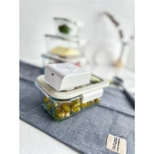 Neoflam Fika Glace Vakumlu Cam Saklama Kabı Seti Bej 5 Parça thumbnail 4