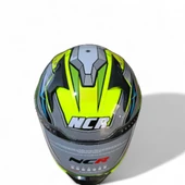 NCR KASK KAPALI VİSÖRLÜ M69 ECE22-06 BELGELİ SARI ROBOTİK DİZAYN thumbnail 4