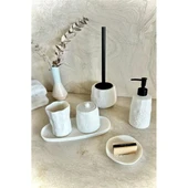 Primanova Yonna Banyo Seti 6 Parça - Beyaz thumbnail 1