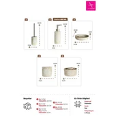 Primanova Totem Banyo Seti 5 Parça - Bej thumbnail 2