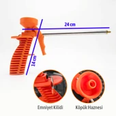 Ergonomik Saplı Metal Uçlu Köpük Tabanca Hassas Uygulama İçin Profesyonel Köpük Tabancası thumbnail 4