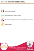 New Life Mena K2+D3 60 Kapsül thumbnail 3