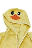 Tavşan Kulaklı Kız Erkek Çocuk Bornozu Lupi Sarı thumbnail 5