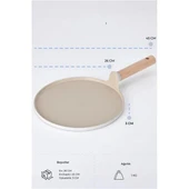 Neoflam Fika Alüminyum Döküm Krep Tava 26 Cm Bej thumbnail 2