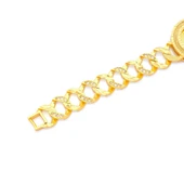 Altın Kaplama İmitasyon Zirkon Taşlı Desenli Çeyrek Altınlı Bileklik BLK-1175 thumbnail 3