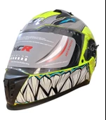 NCR KASK KAPALI VİSÖRLÜ M69 ECE22-06 BELGELİ SARI ROBOTİK DİZAYN thumbnail 1