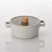 Neoflam Fika Alüminyum Döküm Tencere Cam Kapaklı 18CM Bej thumbnail 1