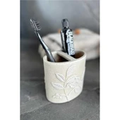 Primanova Leaf Banyo Seti 5 Parça - Bej thumbnail 5