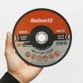 10 Adet İnox Kesici 180x1,6 mm Paslanmaz Çelik Metal Kesme Diski Profesyonel Yüksek Performanslı thumbnail 2