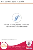 New Life Mena K2+D3 60 Kapsül thumbnail 4